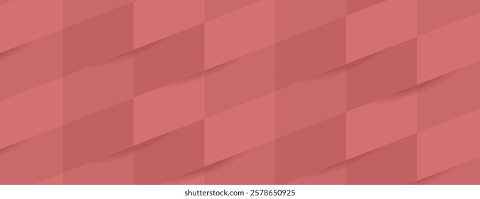 Geometric background with a red color scheme. The background a red, textured pattern of overlapping diagonal shapes. Vector design. Gradient geometric pattern background. Red background vector.
