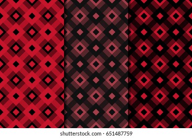 Geometric background. Red seamless wallpaper