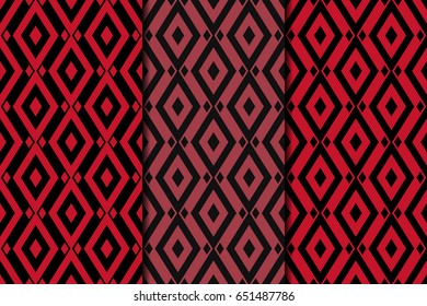 Geometric background. Red seamless wallpaper