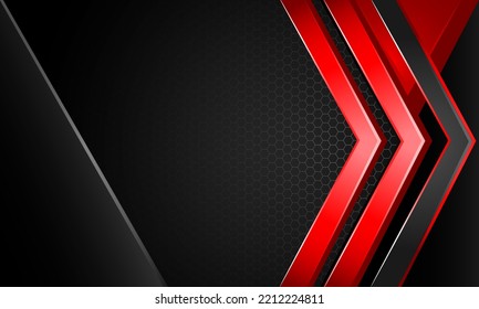 Geometric background. Red, white and gray colors. Decorative web banner or layout. EPS vector illustration