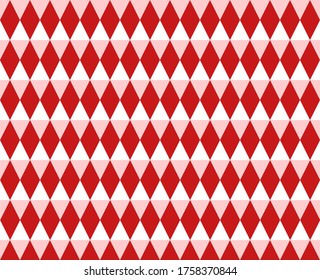 Fondo geométrico de fondo rojo y triángulo de mosaico blanco
