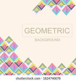 Geometric background retro pattern style. vector illustration.