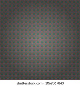 Geometric background with rhombus, dots and nodes. Abstract geometric pattern. Colorful texture. Green, blue and beige background. Vector seamless pattern. Seamless geometric pattern.