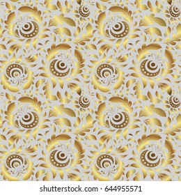 Geometric background with rhombus and nodes. Seamless geometric pattern. Vector golden texture. Vector seamless pattern on a gray background. Golden background. Abstract geometric pattern.
