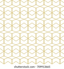 Geometric background with rhombuses in oriental style. Seamless vector pattern 