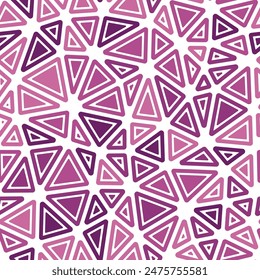 Geometric background with rounded solid shapes in frames. Medium-sized triangles in a monotone style, forming a repeatable pattern. Seamless vector illustration.