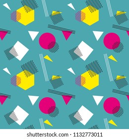 Geometric background. Seamless abstract background with geometric shapes. Bright wallpaper. Geometric pattern.
