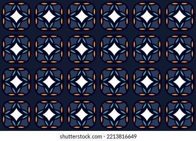 Geometric background seamless diamond shapes square grid pattern abstract minimalist fabric print classy contrast colours graphic damask style. Casual repeating textile tile design, blue, white colors