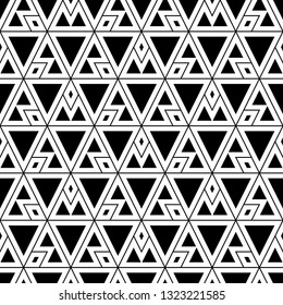 Geometric background. Seamless ornament. Geometrical figures wallpaper.Digital paper, abstract. Simple shapes backdrop. Triangles, rhombuses, polygons pattern.