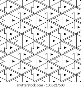 Geometric background. Seamless ornament. Triangles, rhombuses, parallelograms, trapeziums, polygons pattern.Shapes backdrop. Geometrical figures wallpaper.Digital paper, abstract.