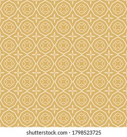 Geometric Background Seamless Pattern Gold Color Vector Image