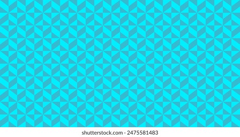 Geometric background, seamless pattern, monochrome blue colors. zig zag, trapezoid, triangle, diamond. Vector