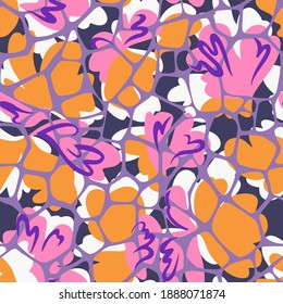 Geometric background. Seamless pattern with rounded forms structure.