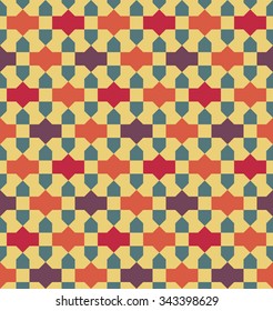 Geometric background.  Seamless pattern. Traditional tile ornament. Vector illustration. 