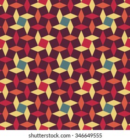 Geometric background.  Seamless pattern. Traditional tile ornament. Vector illustration. 