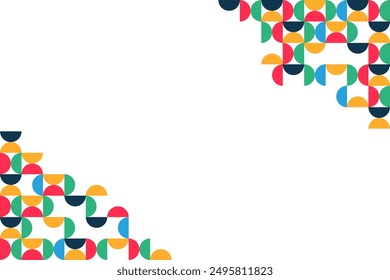 Geometric background with semicircle pattern