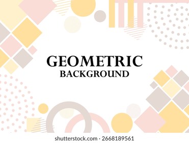 Geometric Background with Shapes and Text