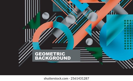 Geometric background showcasing sharp lines, contrasting colors, and minimalistic shapes