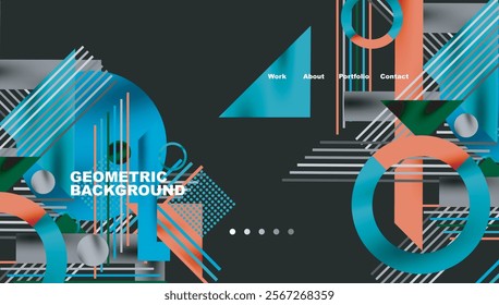 Geometric background showcasing sharp lines, contrasting colors, and minimalistic shapes