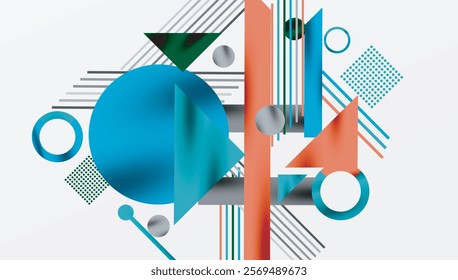 Geometric background showcasing sharp lines, contrasting colors, and minimalistic shapes