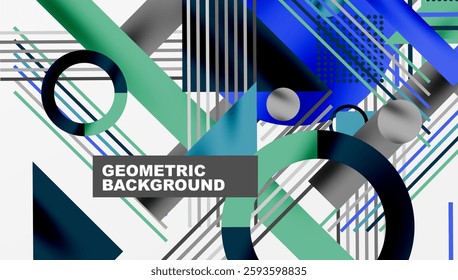 Geometric background showcasing sharp lines, contrasting colors, and minimalistic shapes