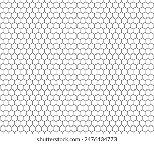 Geometric background. Simple hexagon pattern with bold cells. Hexagon shapes. Seamless tileable vector illustration.