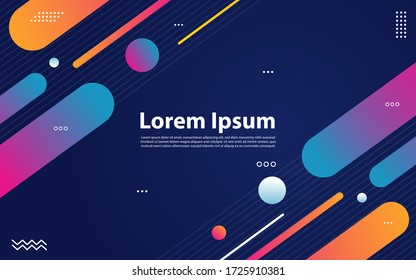 geometric background. Simple shapes with trendy gradients composition.