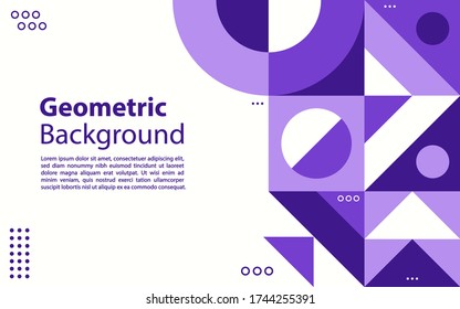 Geometric background. Simple shapes with trendy gradients. Graphic design element.