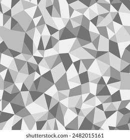 Geometric background. Small triangle size. Repeatable pattern. Monochrome color palette. Awesome vector tiles. Seamless vector illustration.