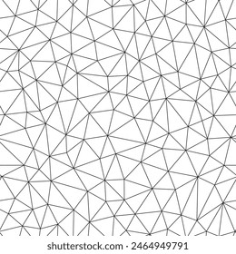 Geometric background. Small triangles size. Thin lines weight. Repeatable pattern. Seamless tileable vector illustration.