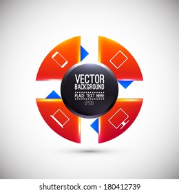 Geometric background with space for text. Presentation. Vector illustration