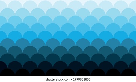 Geometric background, spheres in blue gradient. Vector design, cool tones. weather and cloudy sky