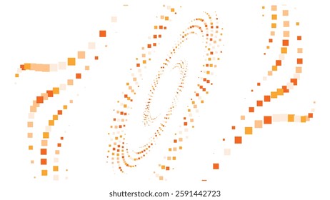 Geometric background square styles colorful rectangles halftone pixel pattern.