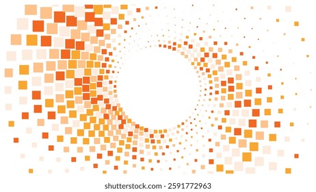 Geometric background square styles colorful rectangles halftone pixel pattern.