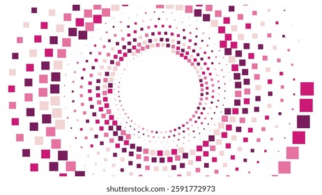 Geometric background square styles colorful rectangles halftone pixel pattern.