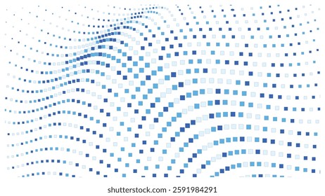 Geometric background square styles colorful rectangles halftone pixel pattern.