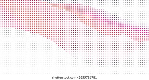 Estilos cuadrados de fondo geométrico rectángulos coloridos patrón de píxeles de semitono.
