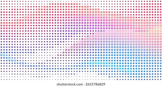 Estilo quadrado de fundo geométrico estilos retângulos coloridos padrão de pixel de meio-tom.
