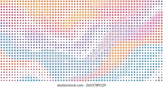 Fondo geométrico cuadrado estilos rectángulos coloridos patrón de píxeles de semitono. fondo de Vector
