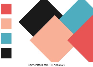 Geometric background with squares, abstract banner, template design, vector illustration.