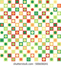 Geometric background of Squares and Circles.