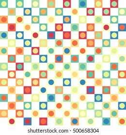 Geometric background of Squares and Circles.
