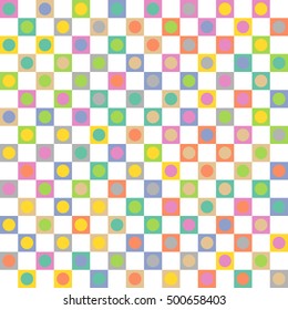 Geometric background of Squares and Circles.