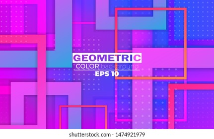 Geometric background with squares dynamic motion style Suitable For Wallpaper, Banner, Background, Card, Book Illustration, landing page