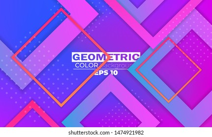 Geometric background with squares dynamic motion style Suitable For Wallpaper, Banner, Background, Card, Book Illustration, landing page