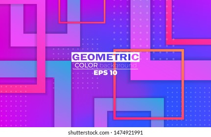 Geometric background with squares dynamic motion style Suitable For Wallpaper, Banner, Background, Card, Book Illustration, landing page