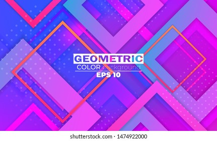 Geometric background with squares dynamic motion style Suitable For Wallpaper, Banner, Background, Card, Book Illustration, landing page