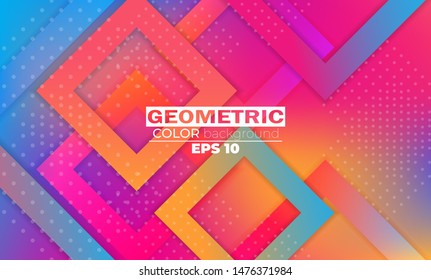 Geometric background with squares dynamic motion style Suitable For Wallpaper, Banner, Background, Card, Book Illustration, landing page.