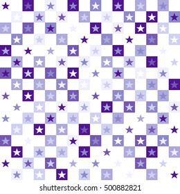 Geometric background of squares and star shapes.