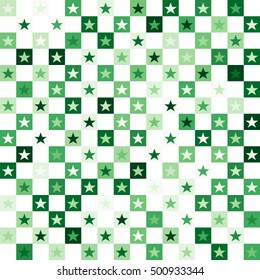 Geometric background of squares and star shapes.